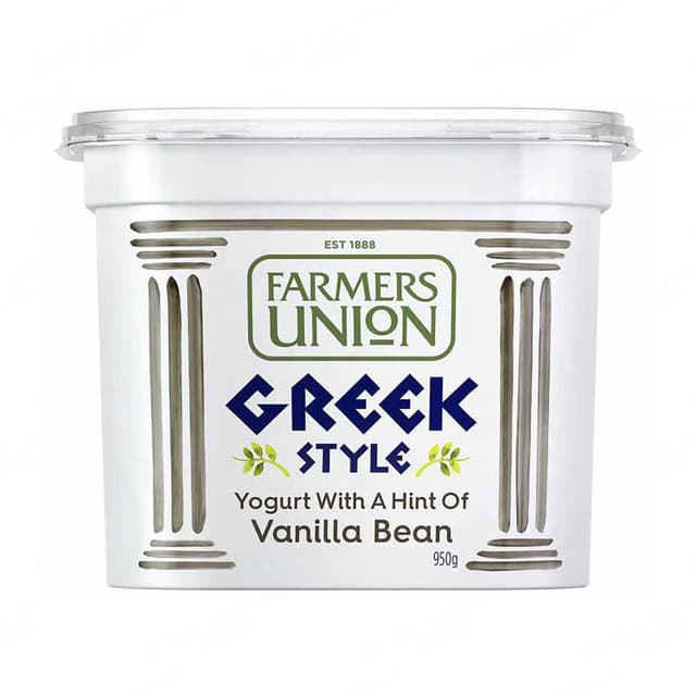 Farmers Union Greek Style Vanilla Bean Yogurt 950g