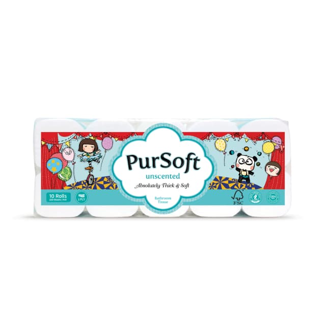 Pursoft 3Ply Bathroom Tissue Chocolate Rain 10s