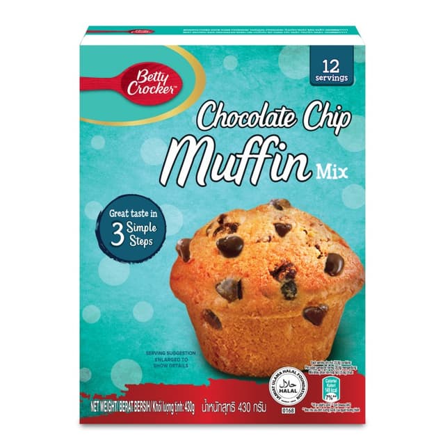 Betty Crocker Muffin Mix Chocolate Chip, 430g