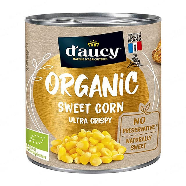 D'aucy Organic Sweetcorn 300g