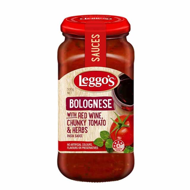 Leggo'S Bolognese Red Wine Chunky Tomato 500G