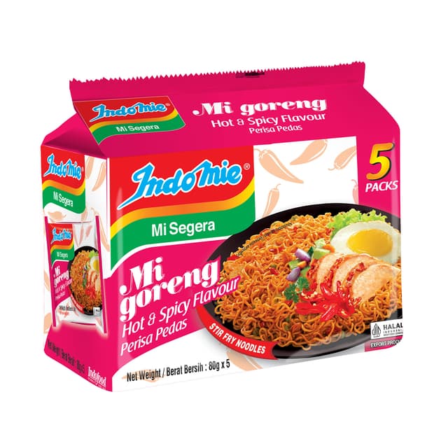 Indomie Mi Goreng Hot & Spicy 5 x 80g