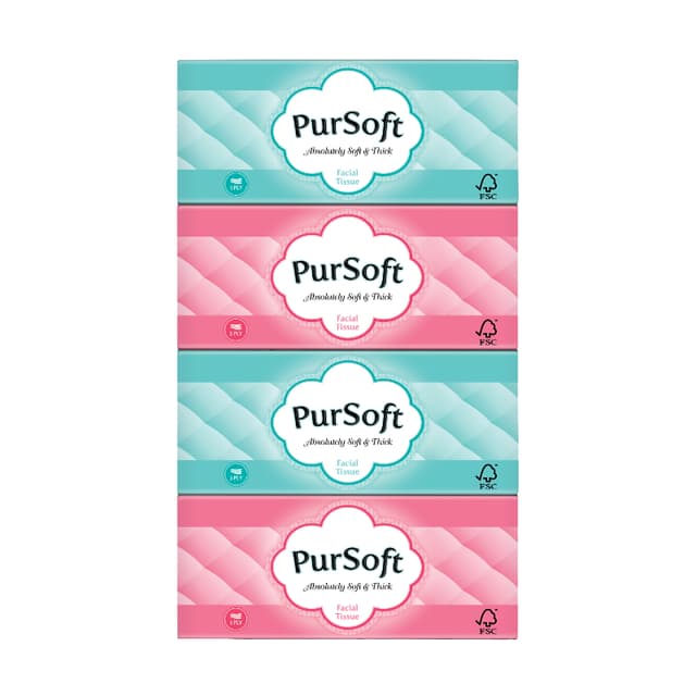 Pursoft Pursoft Classic Facial Box 3ply 120sx4