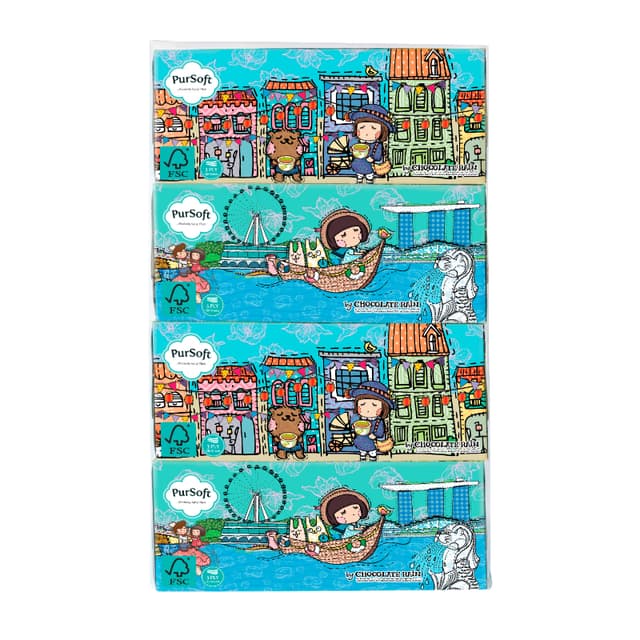 Pursoft Chocolate Rain Fantasy Facial Box 3ply 120sx4