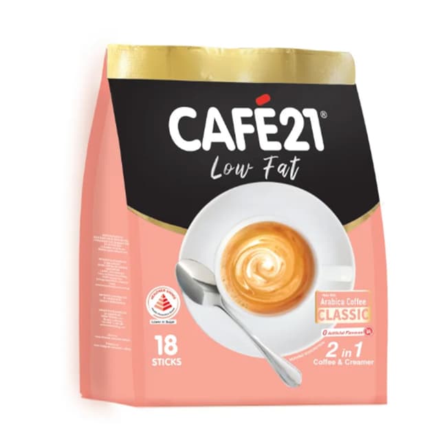 Cafe21 2in1 Coffee Low Fat 18s x 14g