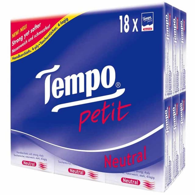 Tempo4 Ply Hanky Petit Neutral 18 x 7 sheet
