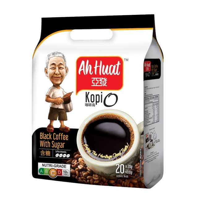 Ah Huat Kopi O With Sugar 20s X 20g