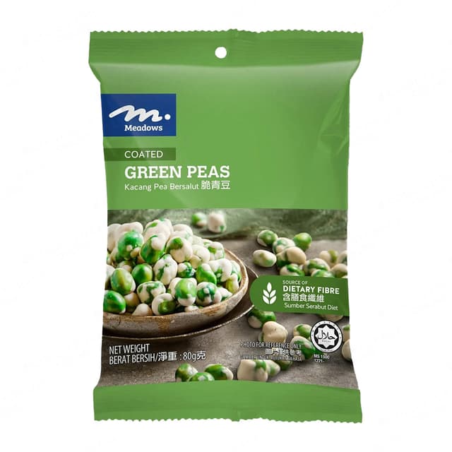 Meadows Coated Green Peas 80g