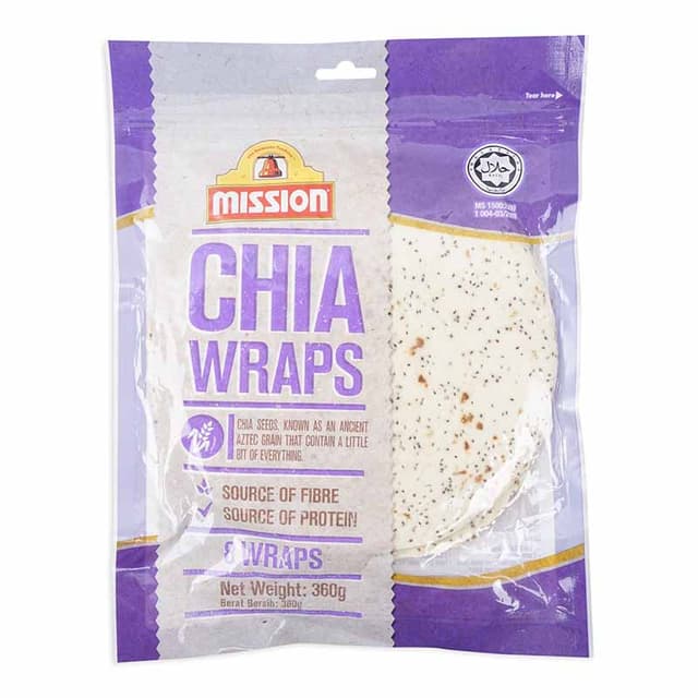 Mission Chia Wraps, 0.36Kg