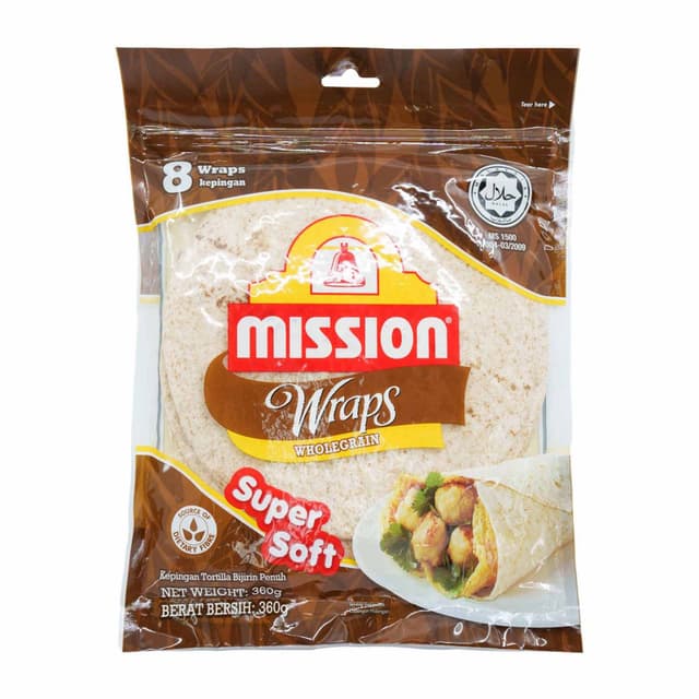 Mission Wholegrain Wraps 360g