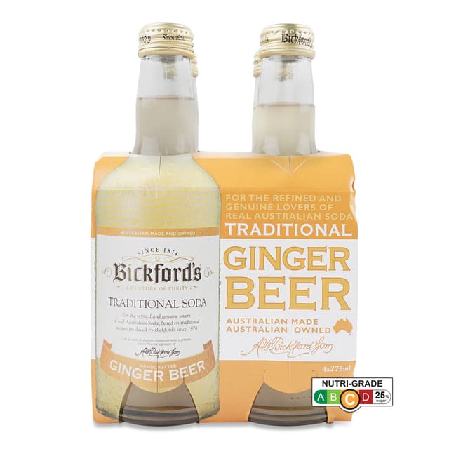 Bickfords Oldstyle Ginger Beer, 4 x 75ml