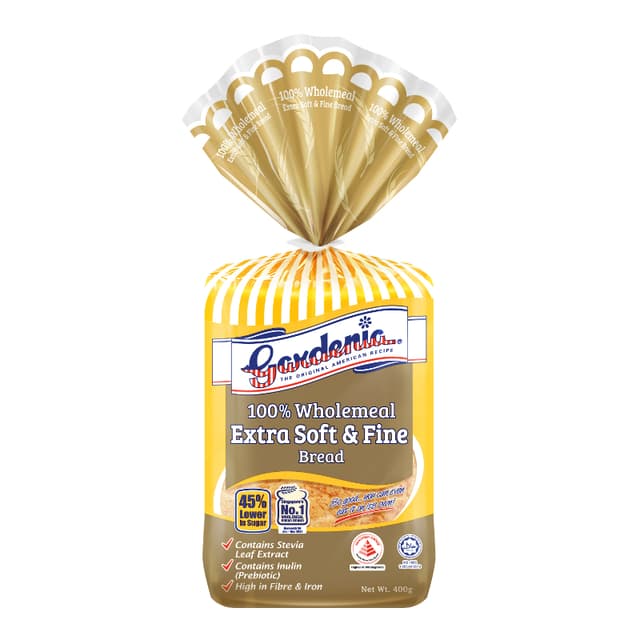 Gardenia 100% Wholemeal Extra Soft & Fine Bread 400g