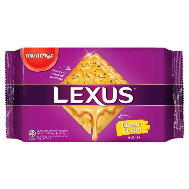 Munchy's Lexus Sandwich Cracker Cheese, 190g