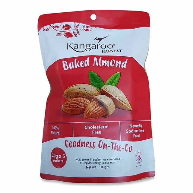 Kangaroo Harvest Baked Almond, 5x100g