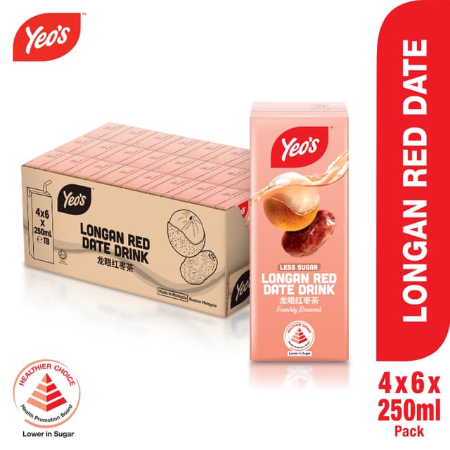 Yeo's Longan Red Dates 24 x 250ml