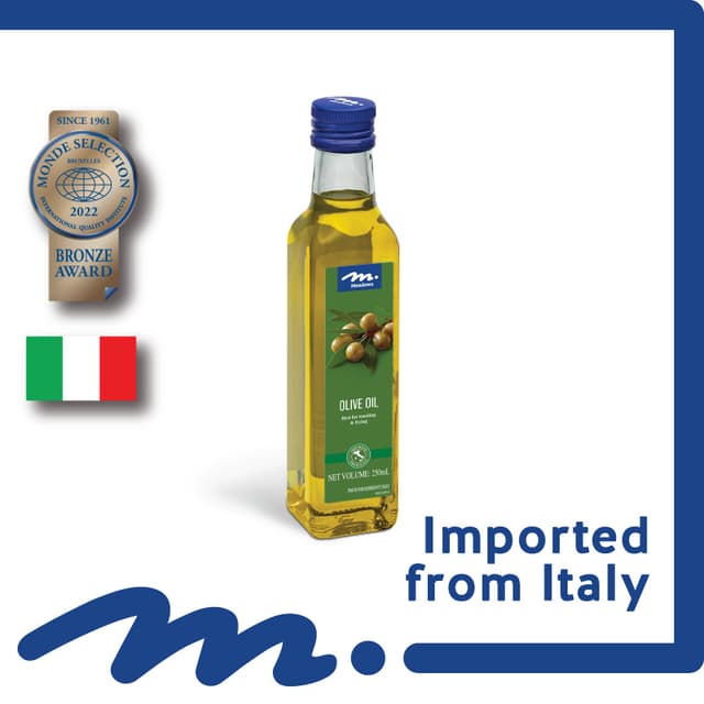 Meadows Olive Oil Classic Glass Bottle 250ml